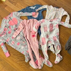 Pink and Gray Kids One Piece Set